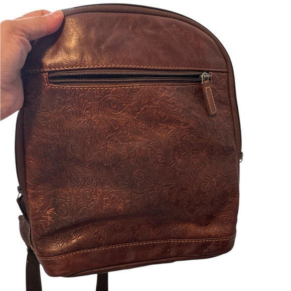 Jack George’s Brown Embossed Backpack - Picture 1 of 5